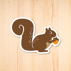 Squirrel Sticker, Chipmunk Sticker, Animal Lover Sticker, Animal Laptop Sticker, Outdoor Sticker, Car Sticker, Bumper Sticker