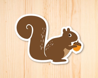 Squirrel Sticker, Chipmunk Sticker, Animal Lover Sticker, Animal Laptop Sticker, Outdoor Sticker, Car Sticker, Bumper Sticker