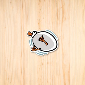 Duck Butt Sticker, Cute Swimming Duck Feet, Underwater Perspective of Floating Duck, Silly Sticker, Waterproof Sticker, Laptop Sticker