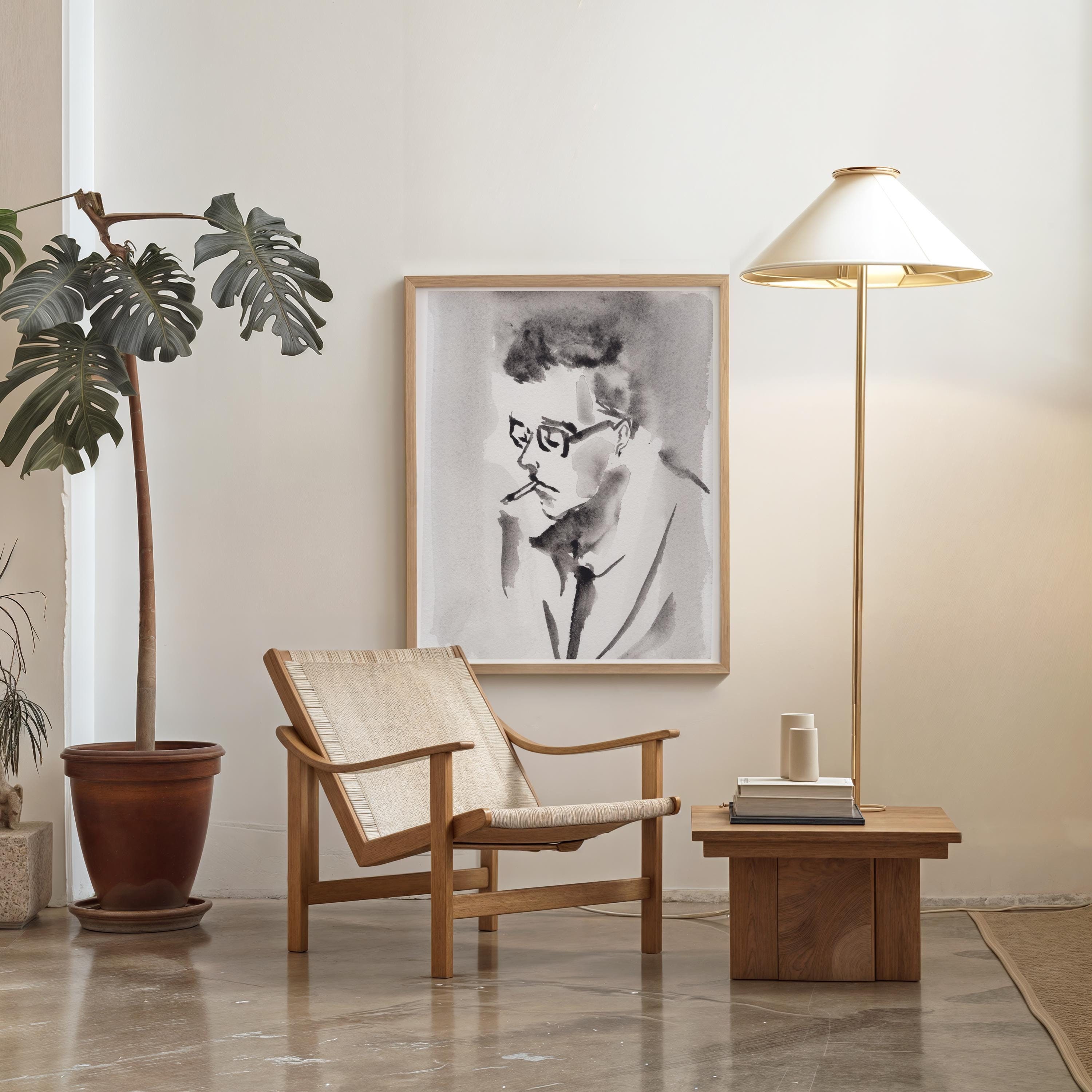 Bill Evans Black and White Water Color Illustration Fine Art Posters, Jazz Inspired Home Decor, Wall Decor, 11x14" / 12x16" / 16x20"/ 18X24