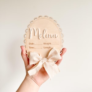 Nom de l'hôpital, statistique de naissance, dentelle en bois, décoration de chambre de bébé, cadeau de baby shower, repère pour fille, souvenir de nouveau-né