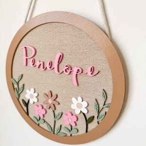 Garden Nursery Sign, Baby Girl Nursery Sign, Daisy Flowers, Baby Shower Gift, Wildflower Baby Decor, Boho Nursery Decor, Baby Girl Gift