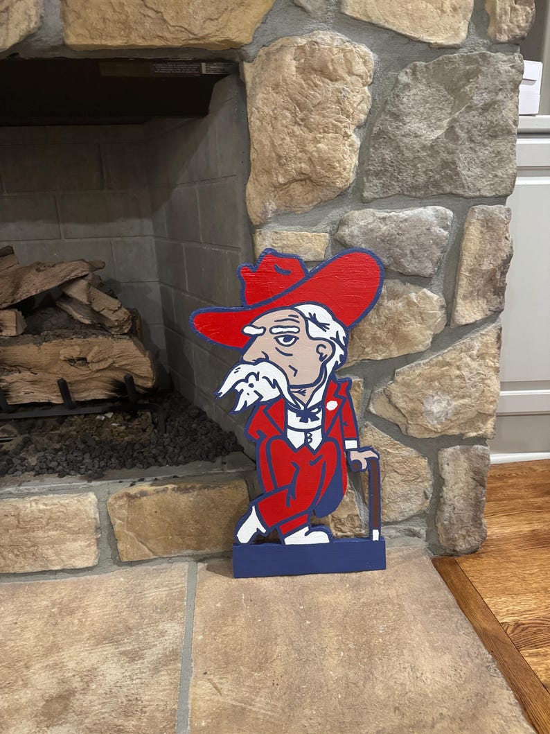 Colonel Reb Sign Colonel Reb Ole Miss Sign (small Version) – Handcrafted Wood Art for ...