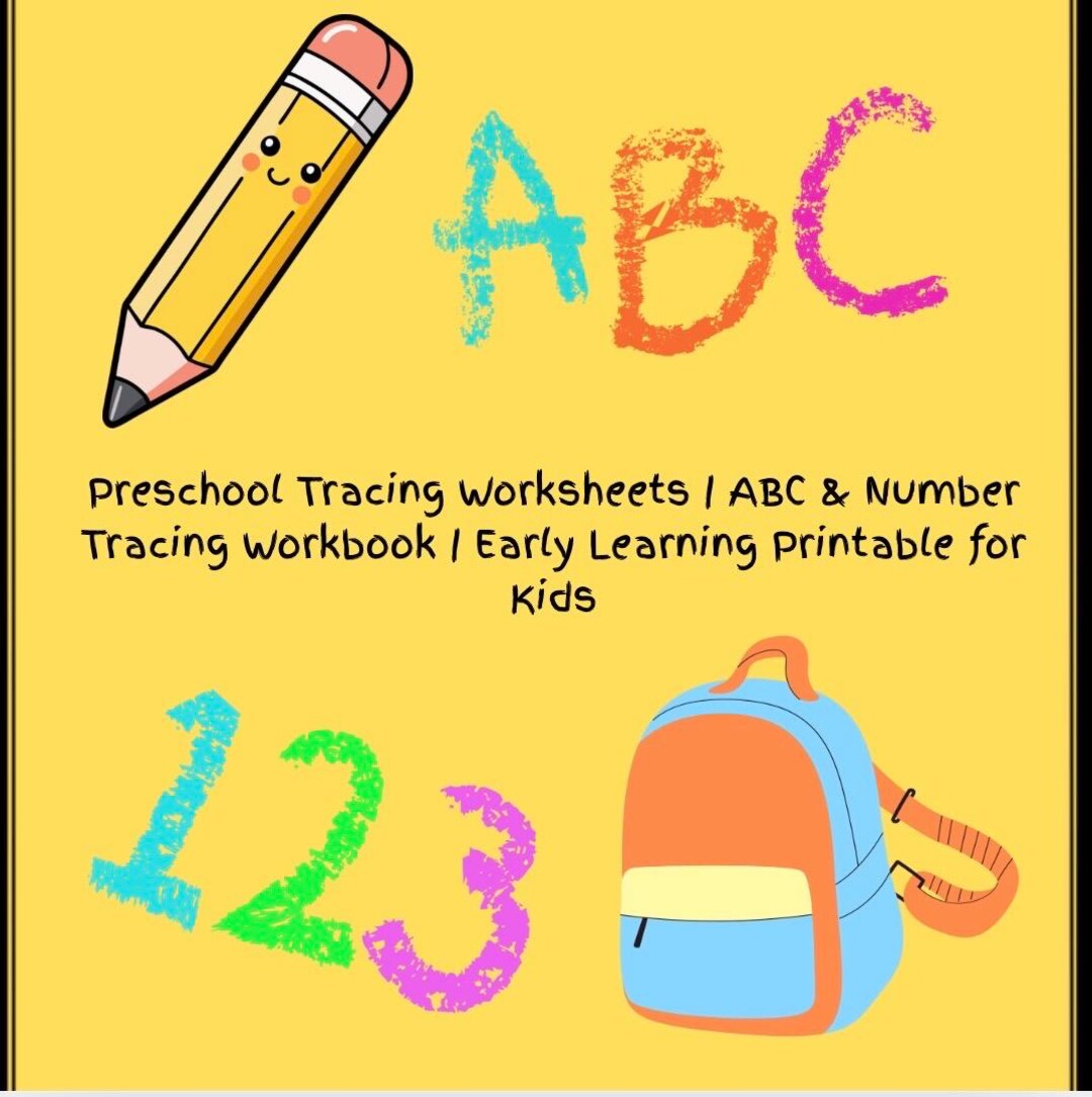 Preschool Tracing Worksheets | ABC & Number Tracing Workbook | Early ...