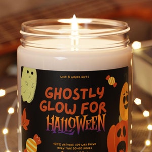 Ghostly Glow Candle - Haunting Light for Halloween Decor and Spooky Ambiance