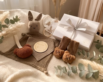 Set de regalo para bebé, regalo para baby shower, set de regalo para recién nacido, regalo para bebé niño, cesta para bebé niño, regalo para bebé, paquete de regalo para recién nacido, caja de regalo para bebé