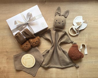 Set de regalo para bebé, regalo para baby shower, set de regalo para recién nacido, regalo para bebé niño, cesta para bebé niño, regalo para bebé, paquete de regalo para recién nacido, caja de regalo para bebé