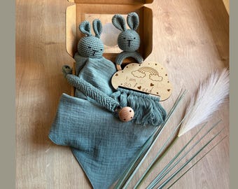 Baby Gift Set, Newborn Gift Set, Baby Shower Gift, Newborn Present, Baby Boy Gift, New Arrival Present, Baby Hamper Gift, Green Baby Gift