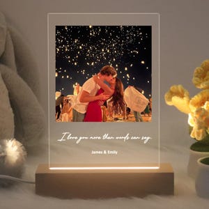 Veilleuse photo personnalisée, lumière LED pour collage photo, lampe photo personnalisée, cadeau d'anniversaire pour couple, cadeau d'anniversaire pour ami(e)s