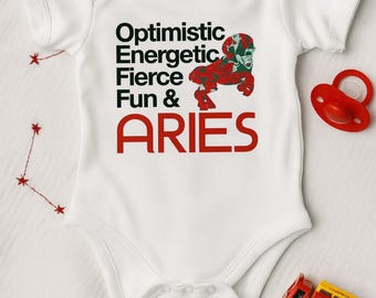 Widder Baby Body: 100% Baumwolle Astrologie Neugeborenen Geschenk
