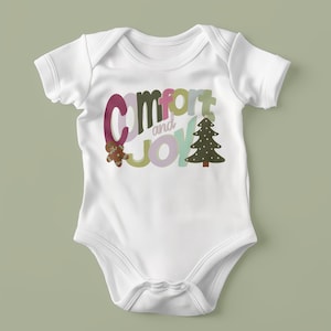 Comfort and Joy Baby Bodysuit: Christmas Holiday Outfit