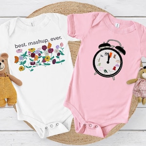 Mini Eras Baby Outfit Set: Flowers Piano, Eras Clock - Swift Shipping