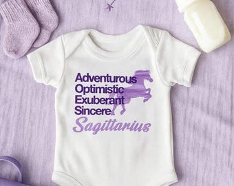 Sagittarius Baby Bodysuit: Astrology Zodiac Outfit, Soft Breathable Cotton