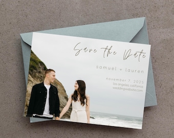 Save the Date Template, Wedding Invitation, Digital Download, Canva Template, Save the Date, Invite, Wedding, Stationary, Customizable