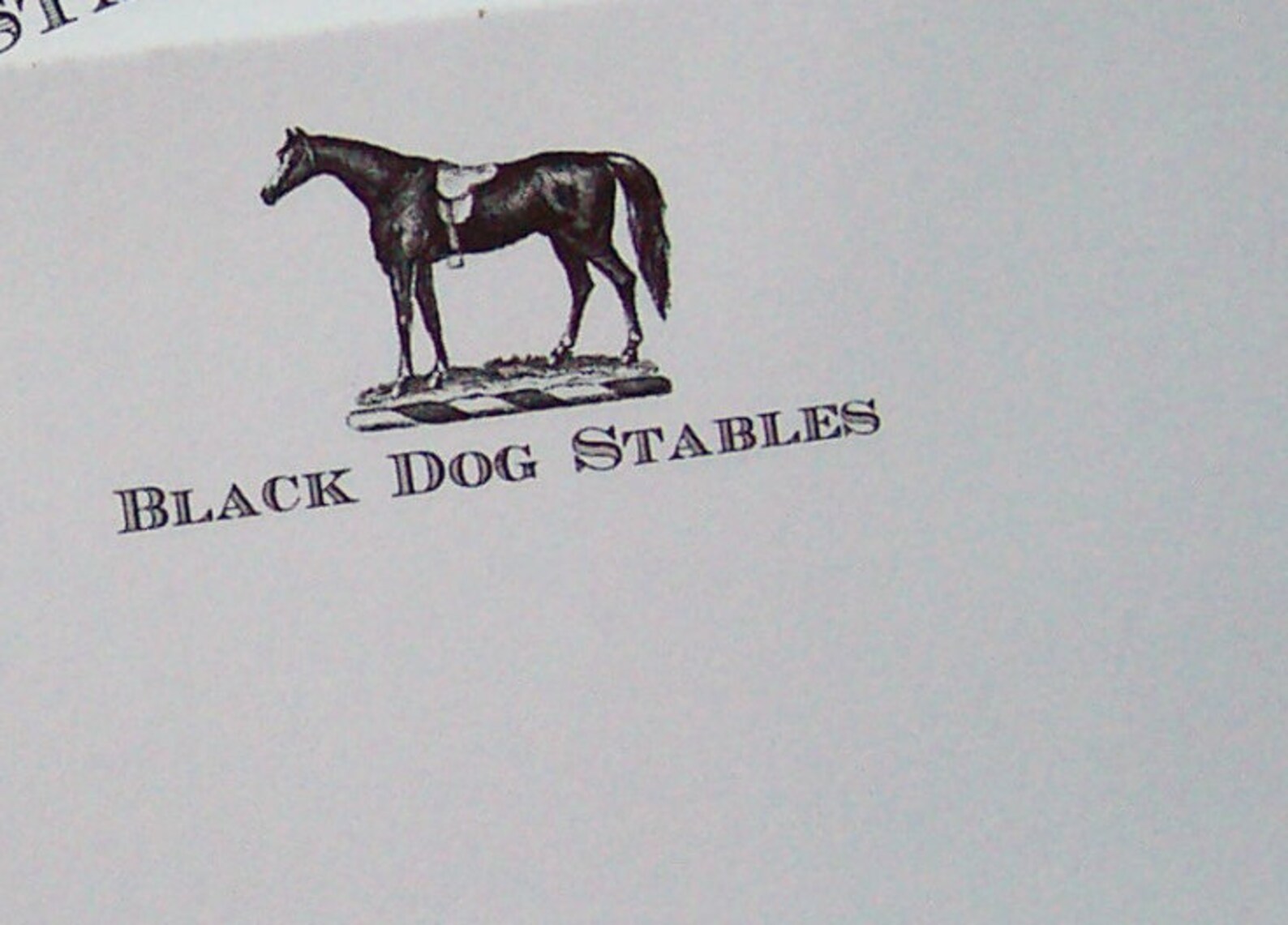 Personalized Horse Notepad Monogrammed Equestrian Horse Note Etsy