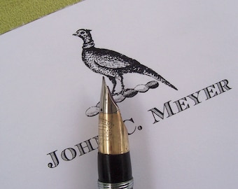 Personalized Pheasant Notepad, Monogram Pheasant Note Pad, Hunting Gift, Monogrammed, X-Large 150 Page Country House Shooting 8.5 x 5.5" pad