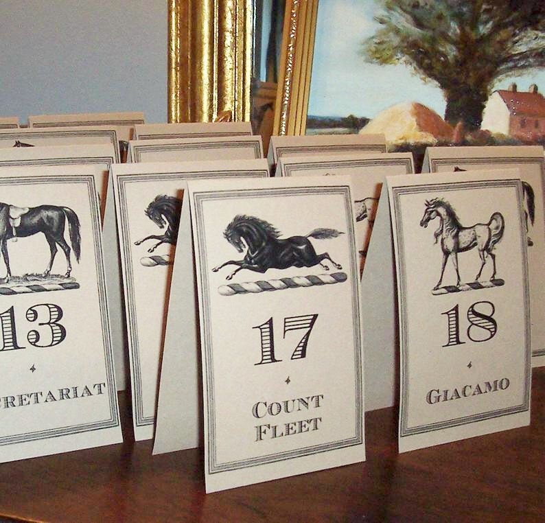 Equestrian Kentucky Derby Table Numbers Winners Horse Race Etsy