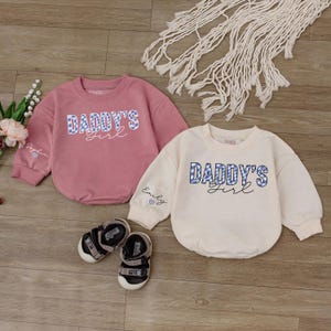 Daddy&#39;s Girl Bubble Romper Long Sleeve, daddy Girl Shirt, Baby Girl Outfit, Gift For Baby, Baby Girl Clothes, Father Day, Coming Home Outfit