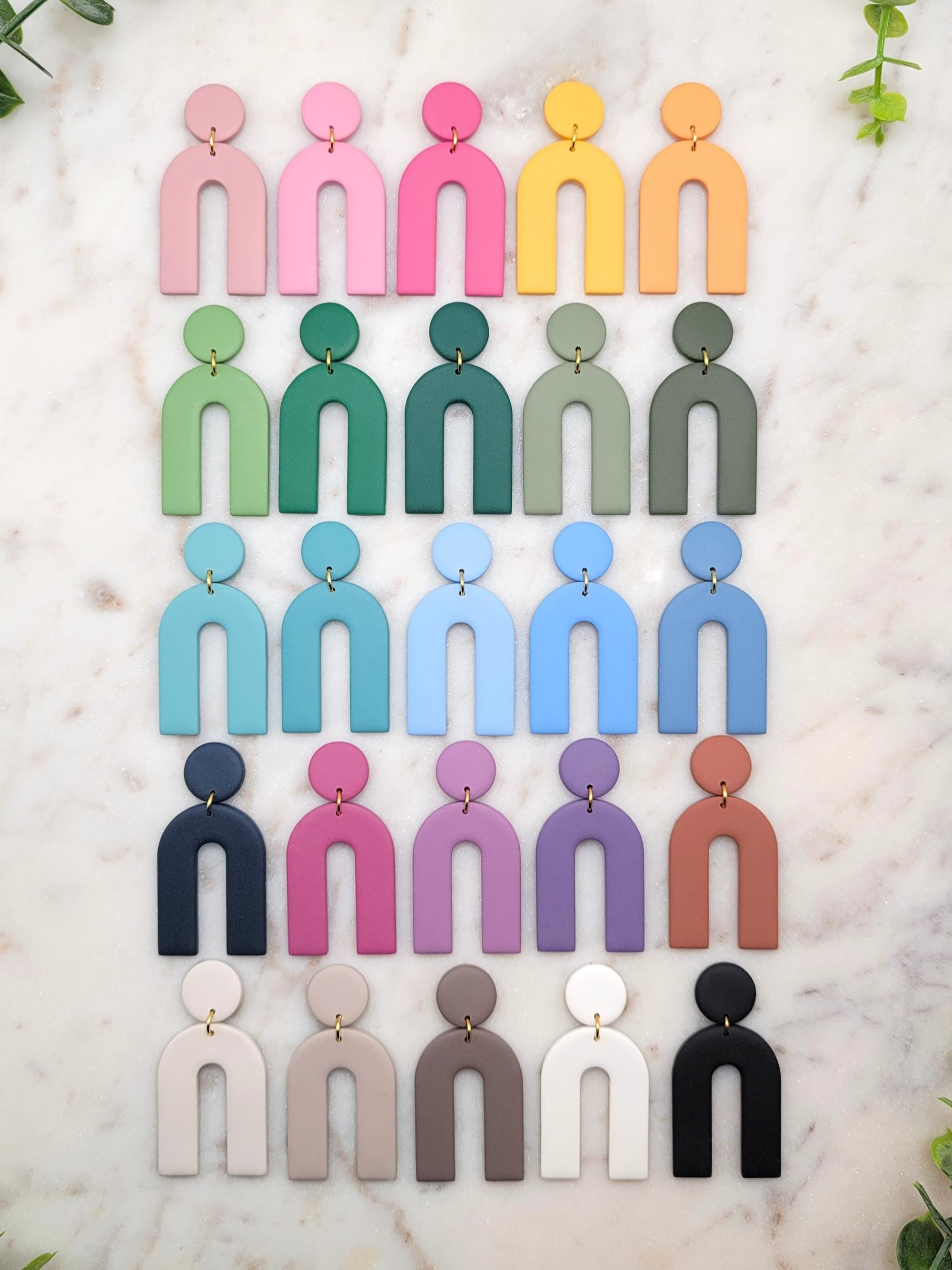 Colorful Arch Dangle Earrings