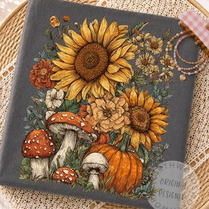 Boho Floral Fall Pumpkin PNG, Retro Pumpkin Fall Vibes PNG, Pumpkin Season Png, Vintage Fall Shirt Sublimation Designs, Boho Autumn Png