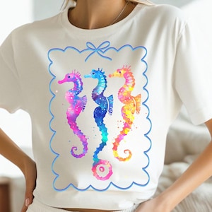 Summer Seahorse PNG, Preppy Summer Vibes Png, Neon Beach Png, Coastal Png, Retro Summer Coquette Png, Girly Summer Png, Toddler Summer Png