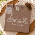 Love Like Dolly PNG, Dolly Memorial Tribute, Country Music Legend PNG, Western Cowgirl Shirt Sublimation Design, Minimalist Line Art
