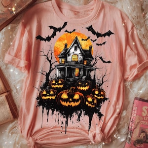 Vintage Halloween Png, Halloween Scene Png, Halloween Bats Png, Spooky Season Png, Retro Halloween, Halloween Pumpkin Png, Digital Download