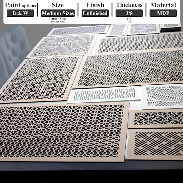 Custom 3/8 thick HVAC Vent Cover for Walls and Ceilings