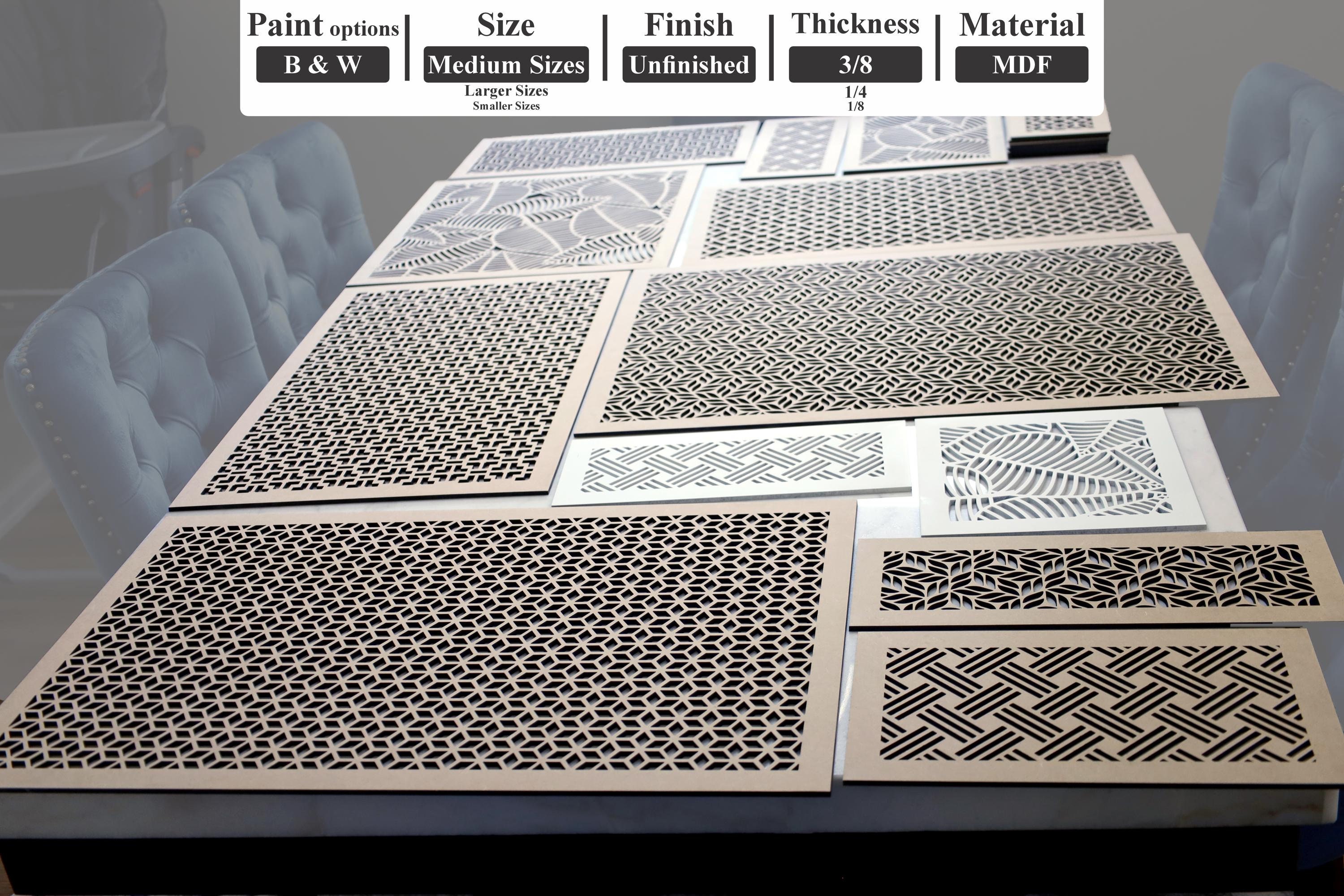 Custom 3/8 thick HVAC Vent Cover for Walls and Ceilings, Air Return Ventilation, AC Wall Register, Ceiling Register