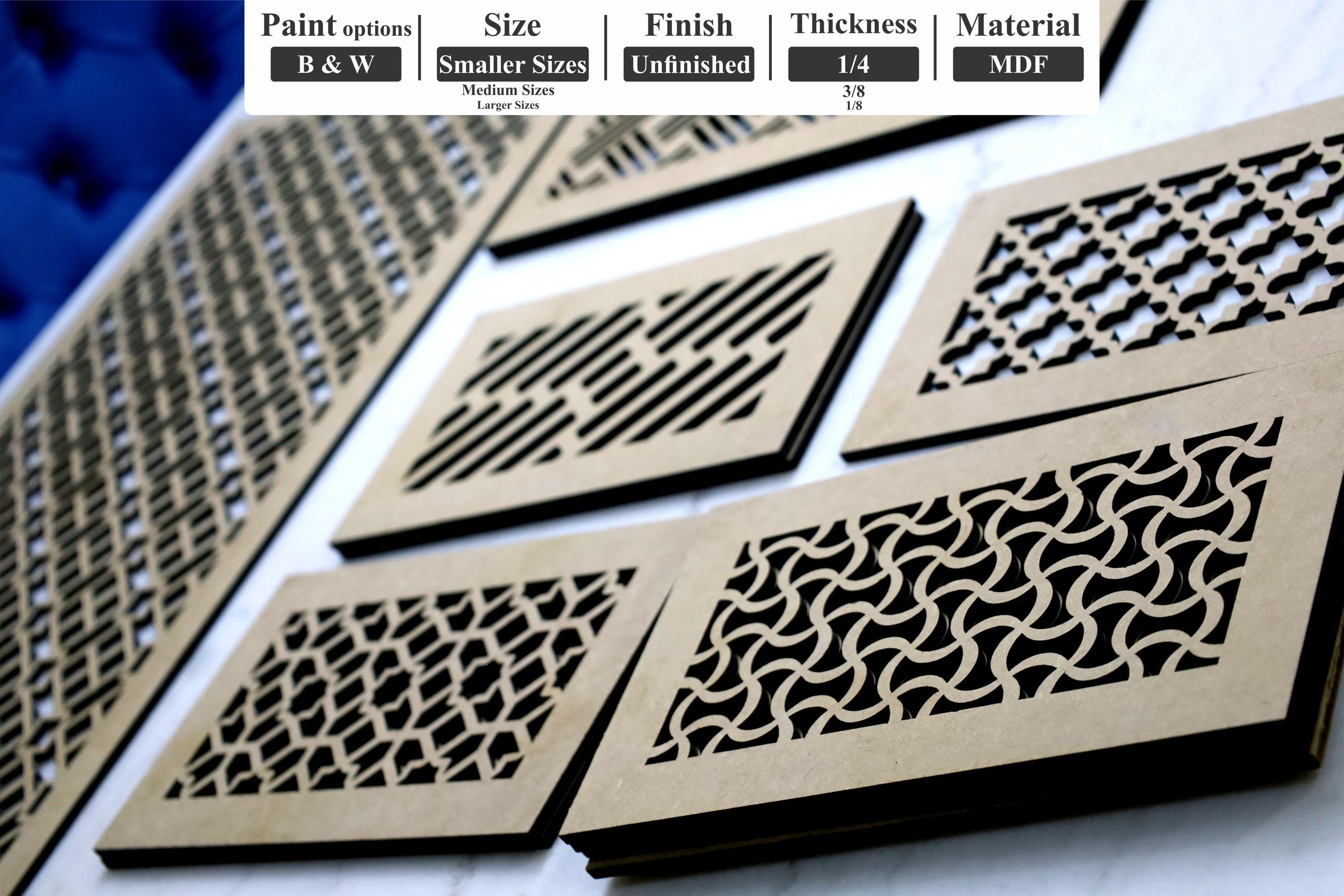 Custom 1/4 thick HVAC Vent Cover for Walls and Ceilings, Air Return Ventilation, AC Wall Register, Ceiling Register