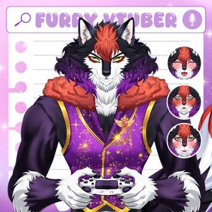 Furry VTuber Character | Custom Anthro Artwork | Digital Avatar Design | Personalized Streaming Portrait | VTuber Model Commission