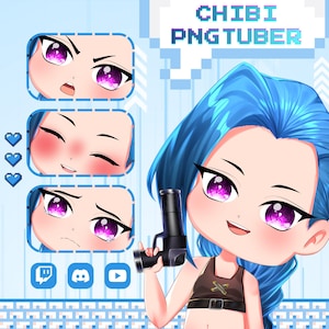 Custom Chibi PNGtuber Model: Chibi Anime Style PNG Character