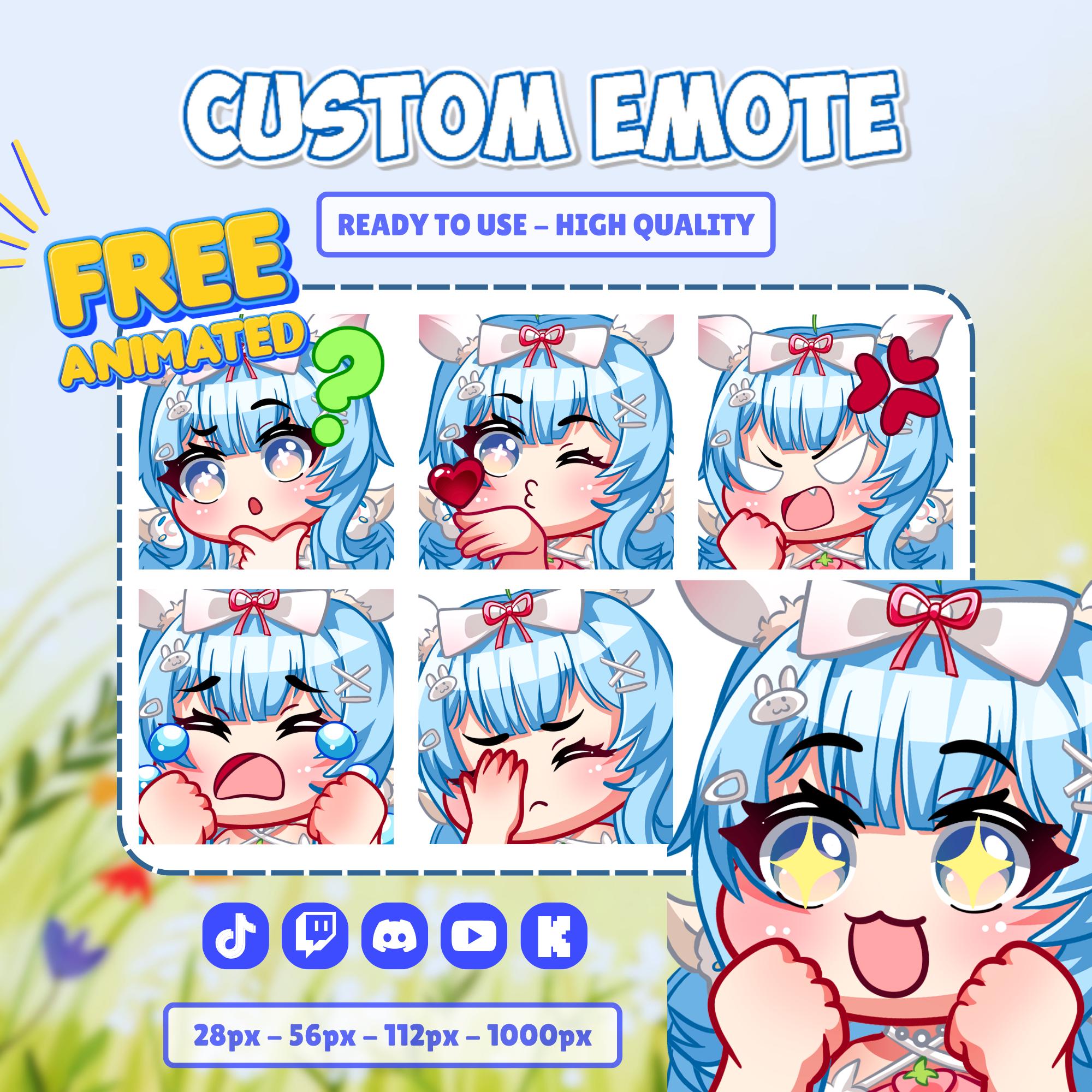 Custom Animated Chibi Emotes for Twitch & Discord | Chibi Anime ...