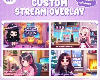 Custom Animated Stream Overlay: Personalized Twitch Screen Commission