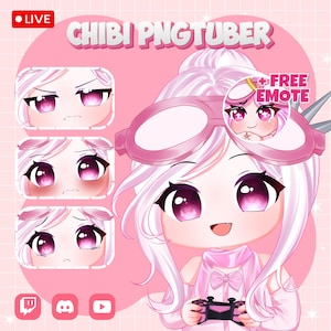 Custom Chibi PNGTuber Avatar | PNGTuber Commission | Cute Streaming Avatar Model | Custom PNG Model | Kawaii PNGTuber Gift