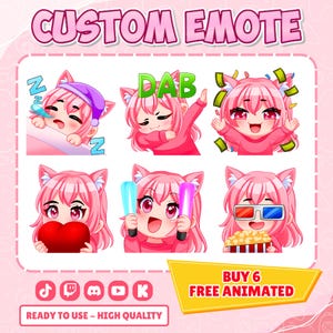 Custom Twitch Emotes for Streamer | Twitch and Discord Emotes | Cute Custom Emotes | Streamer Emote Pack