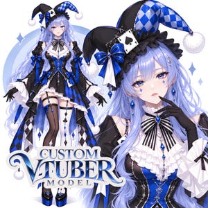 Custom VTuber Live2D Model: Anime Style Full Body Character for Streaming
