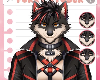 Op maat gemaakte harige VTuber | Anthro-avatarontwerp | Digitale personageillustratie | Gepersonaliseerd streamingmodel | Kunst van de VTuber-commissie