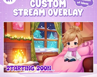 Custom Twitch Stream Overlay Set: Custom Animated & Static Design for Streamers