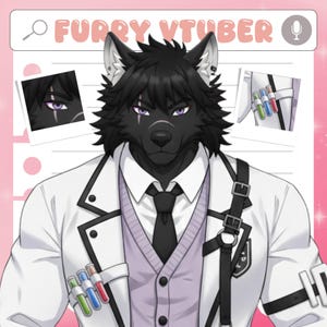 Aangepaste Live2D harige Vtuber | Vtuber-model | Harige avatar | Fursona | Antropomorfische kunst | Harige commissie | Aangepaste Vtuber