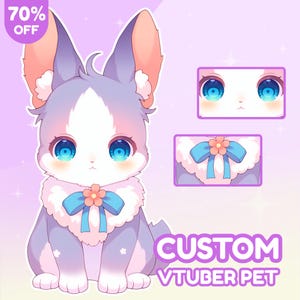 Custom Pet Vtuber Model | Vtuber Pet Avatar | Animal Vtuber | Live2D Rigged | Vtuber Commission | Cute Streaming Mascot