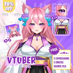 Custom Anime VTuber Model | Live2D Character Commission