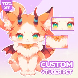 Custom Pet Vtuber Model | Vtuber Pet Avatar | Animal Vtuber | Live2D Rigged | Vtuber Commission | Cute Streaming Mascot