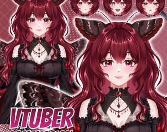Custom VTuber Live2D Model: Anime Style Full Body Character for Streaming