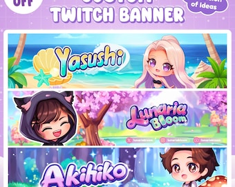 Twitch Banner personalisiert: Anime Twitch Banner für Twitter, Youtube, Discord, Kicker
