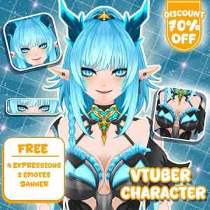 AANGEPASTE VTUBER-model voor commercieel gebruik! | Live 2D-videoclip | Vtuber-activa | Pngknol | Anime-kunst | Vtuber-tuigage | Vtuber-model