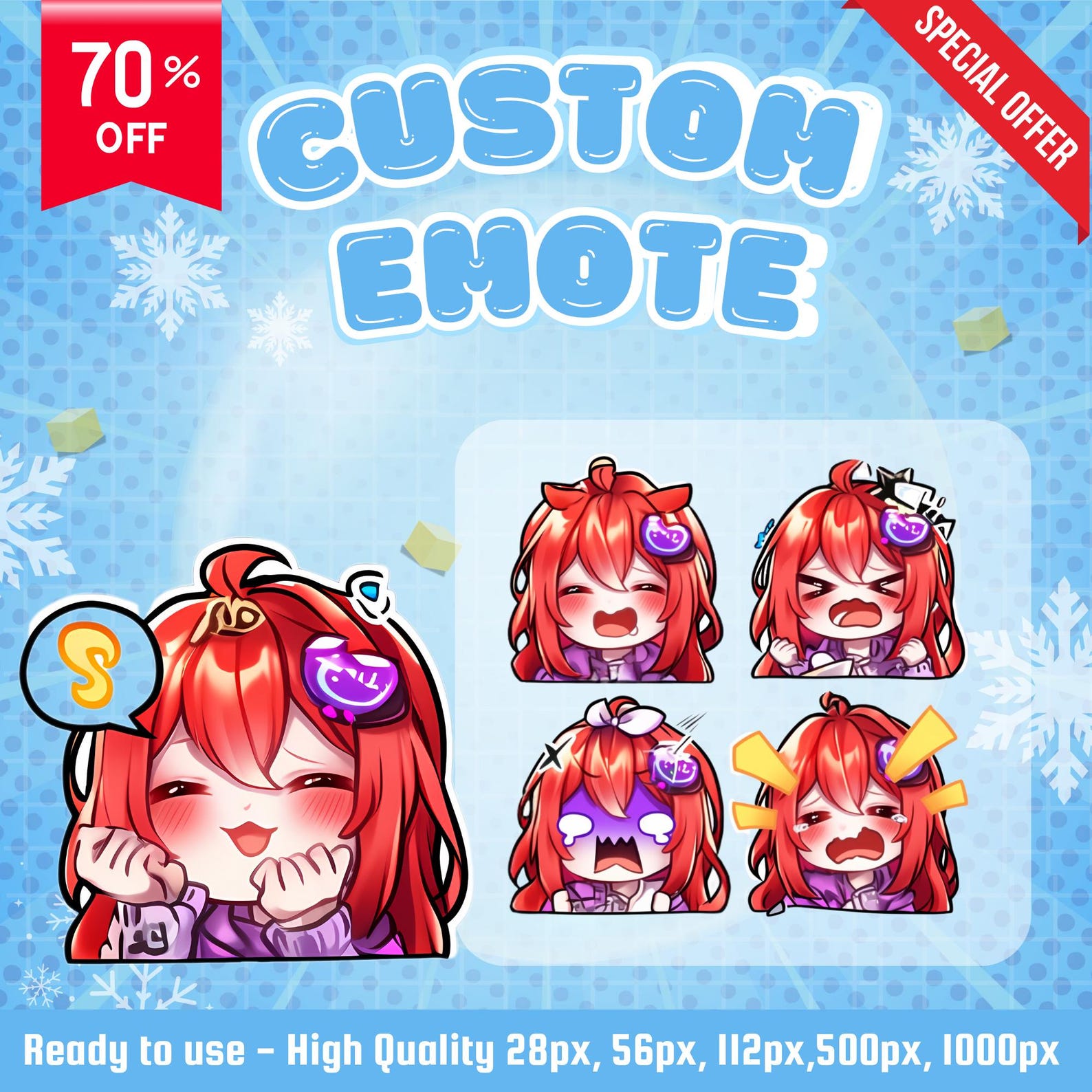 Custom Twitch Emotes, Animated Emotes, Vtuber Emotes, Kick Emotes, Sub ...