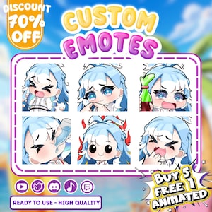 Custom Animated Emotes | Personalized Discord Sticker |  Twitch Emote for stream