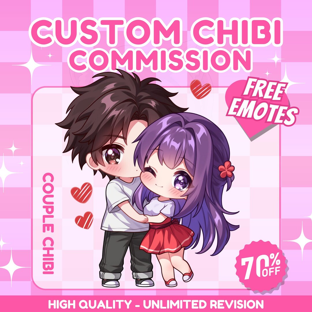 CUSTOM CHIBI CHARACTER, Chibi Anime Style, Custom Chibi Commission ...