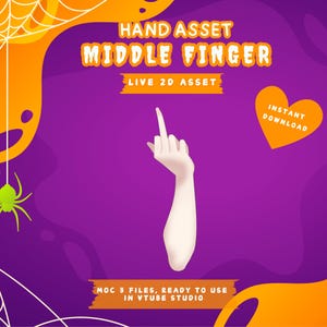 Vtuber Asset | Vtuber Hand, Rigged Pissed off Hand, Hand Sign, Hand Gesture, Vtuber Prop, Hand Assets, Pngtuber Assets, Premade Assets